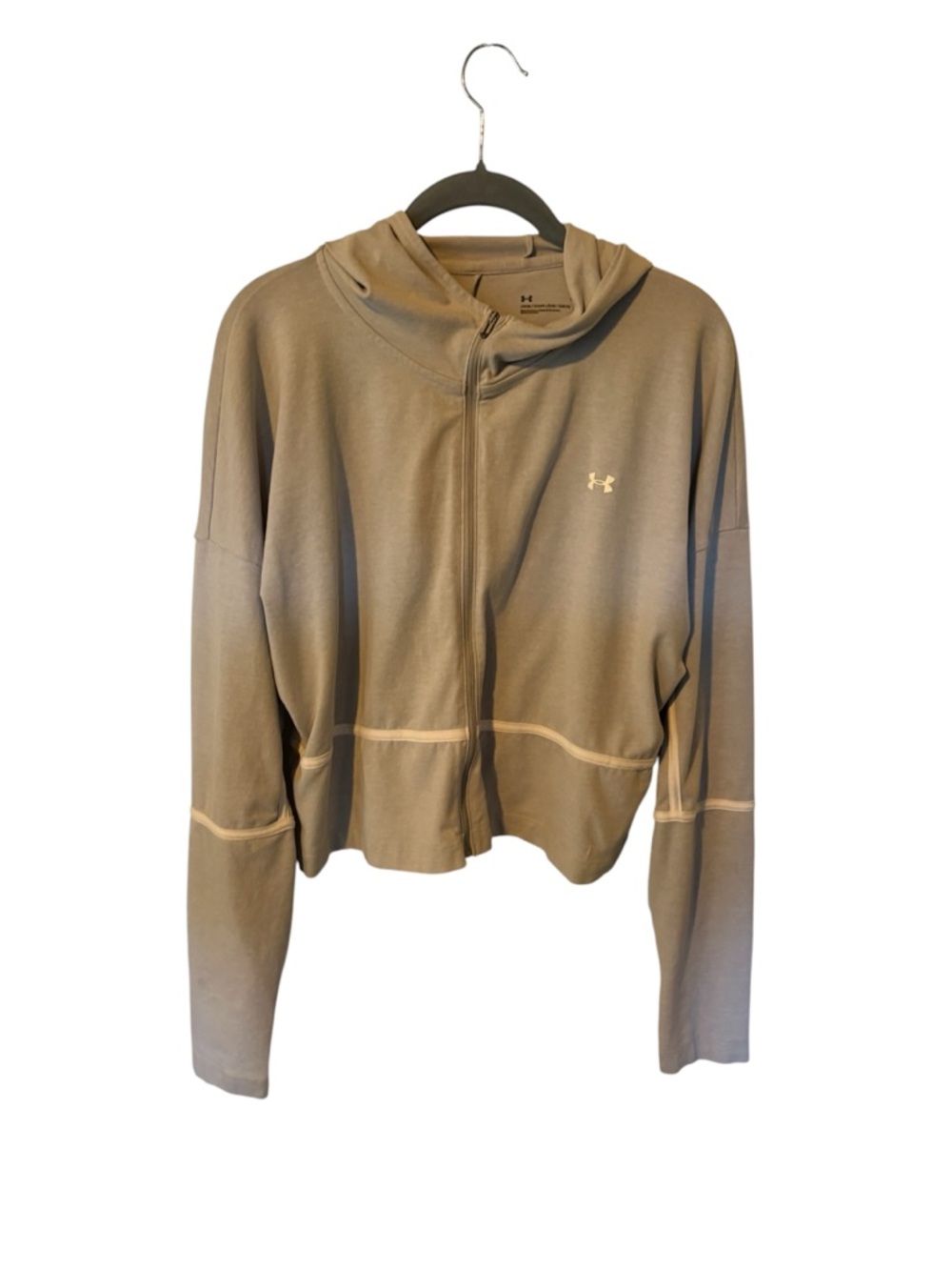 Under Armour Grey Zip Hoodie with Contrast Stitching